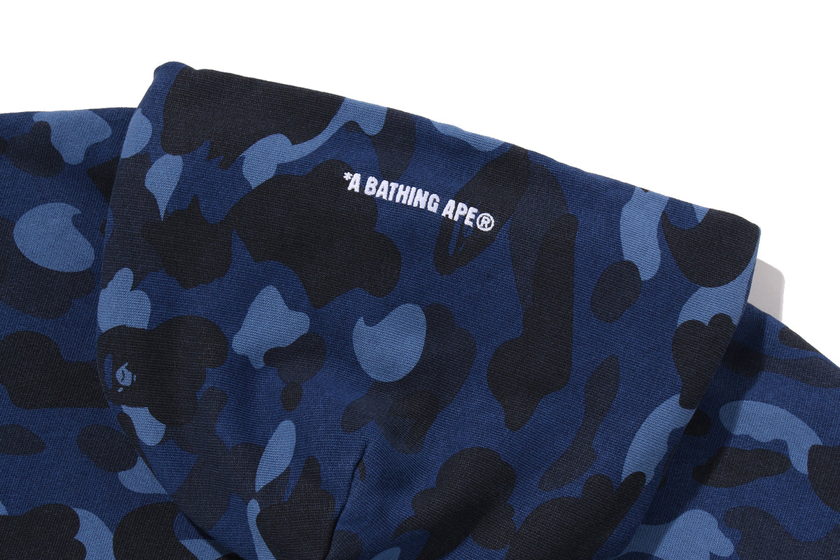 COLOR CAMO HEAVY WASHED CROPPED FIT ZIP HOODIE