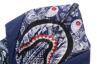 PAISLEY PATTERN SHARK FULL ZIP HOODIE