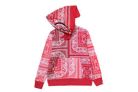 PAISLEY PATTERN SHARK FULL ZIP HOODIE