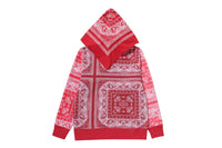 PAISLEY PATTERN SHARK FULL ZIP HOODIE