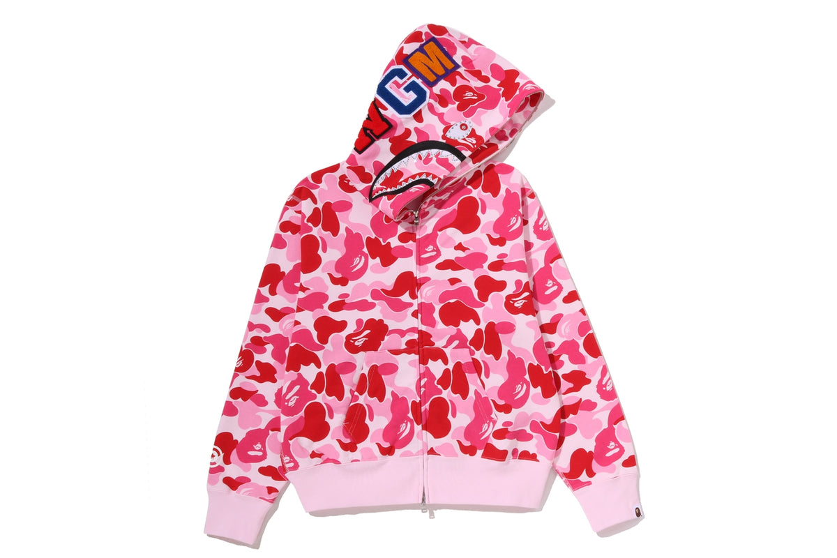 ABC CAMO CRYSTAL STONE SHARK FULL ZIP HOODIE LADIES