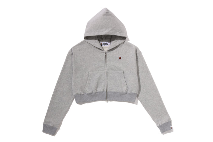 APE HEAD ONE POINT CROPPED ZIP HOODIE