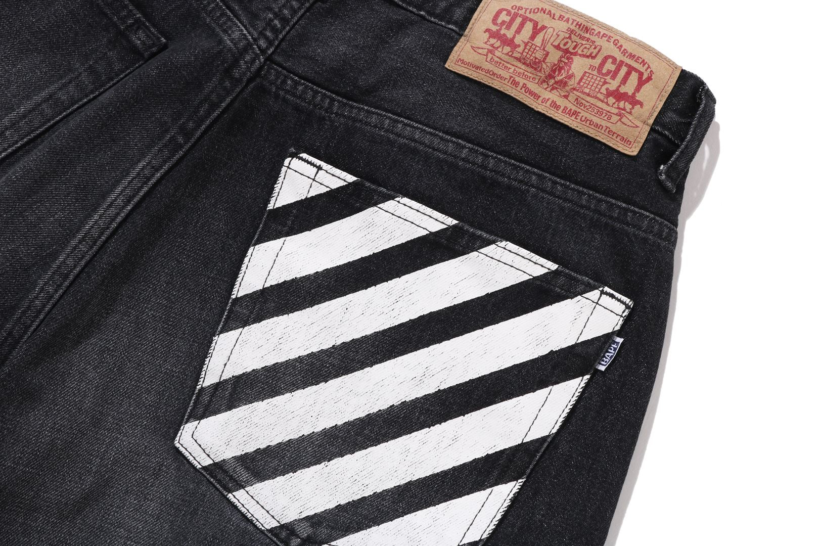 A BATHING APE® Milo Face 13 Oz Denim Pants | Bape official website