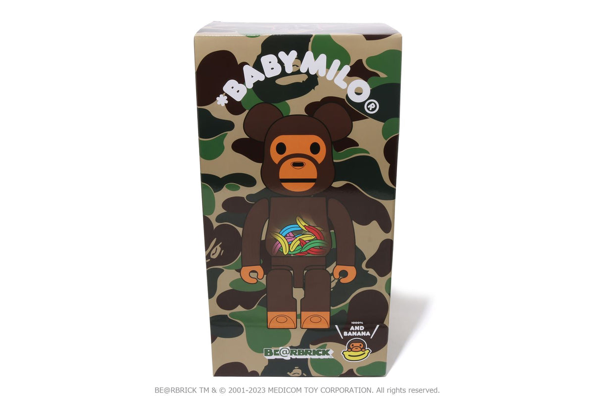 BEARBRICK BABY MILO ®︎ AND BANANA 1000％ be@rbrick bape a bathing ape supreme,  名牌, 飾物及配件- Carousell