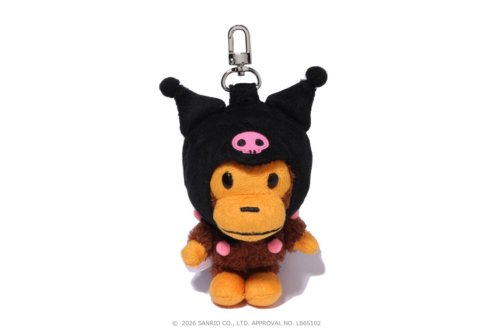 BAPE X KUROMI PLUSH DOLL サンリオ　ぬいぐるみ A BATHING APE® BAPE X Kuromi Plush Doll Keychain | Bape official