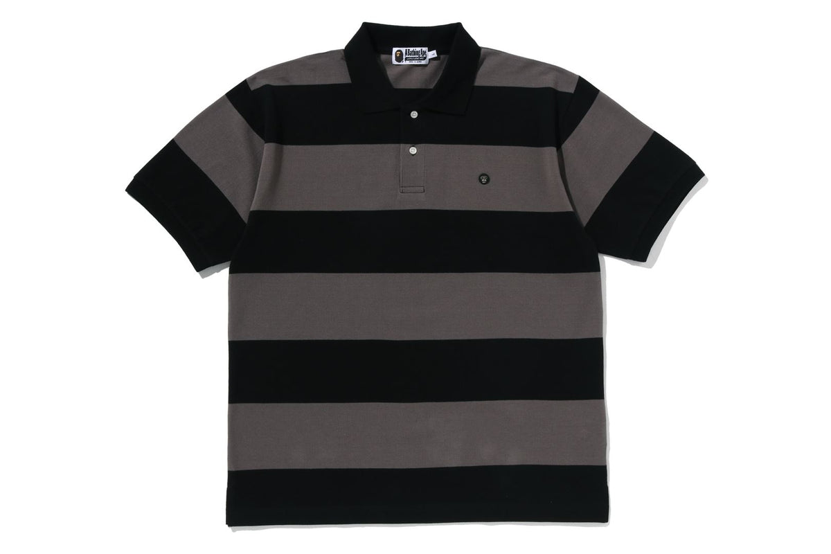 MILO ONE POINT STRIPE RELAXED FIT POLO