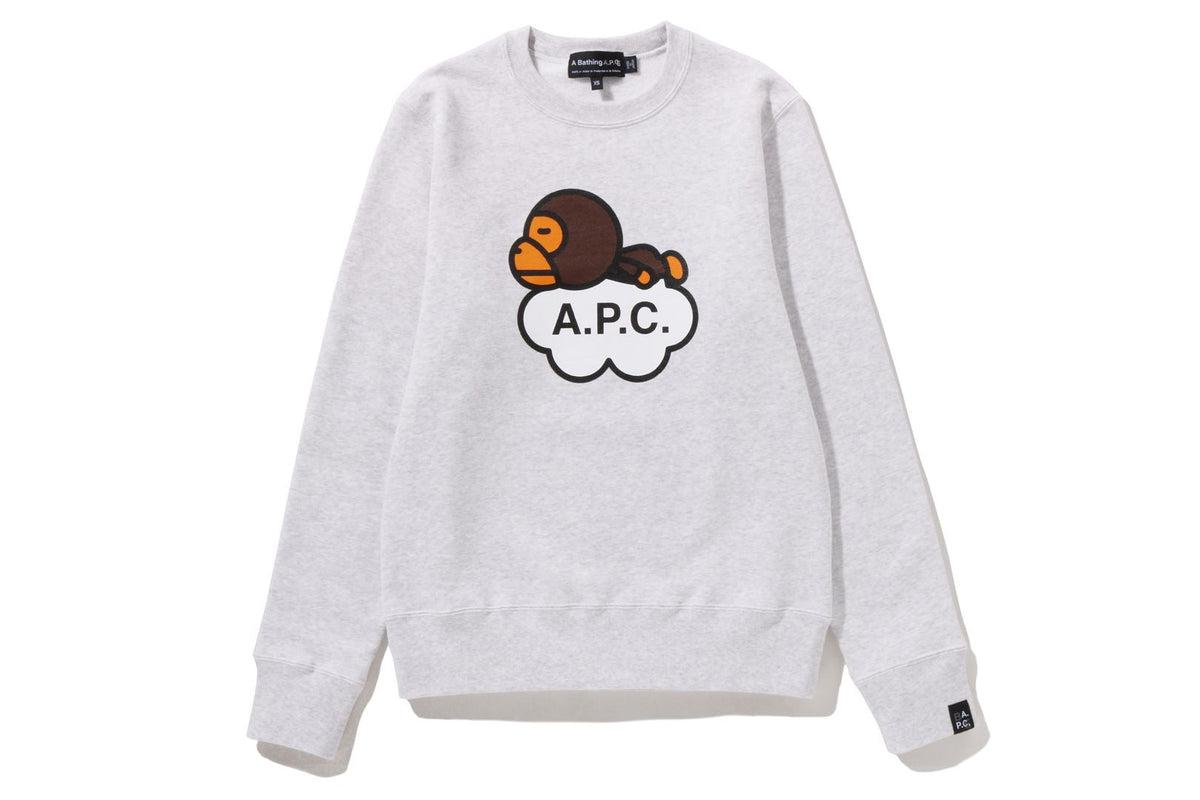 BAPEÂ® X A.P.C. MILO WIDE CREWNECK