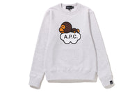 BAPEÂ® X A.P.C. MILO WIDE CREWNECK