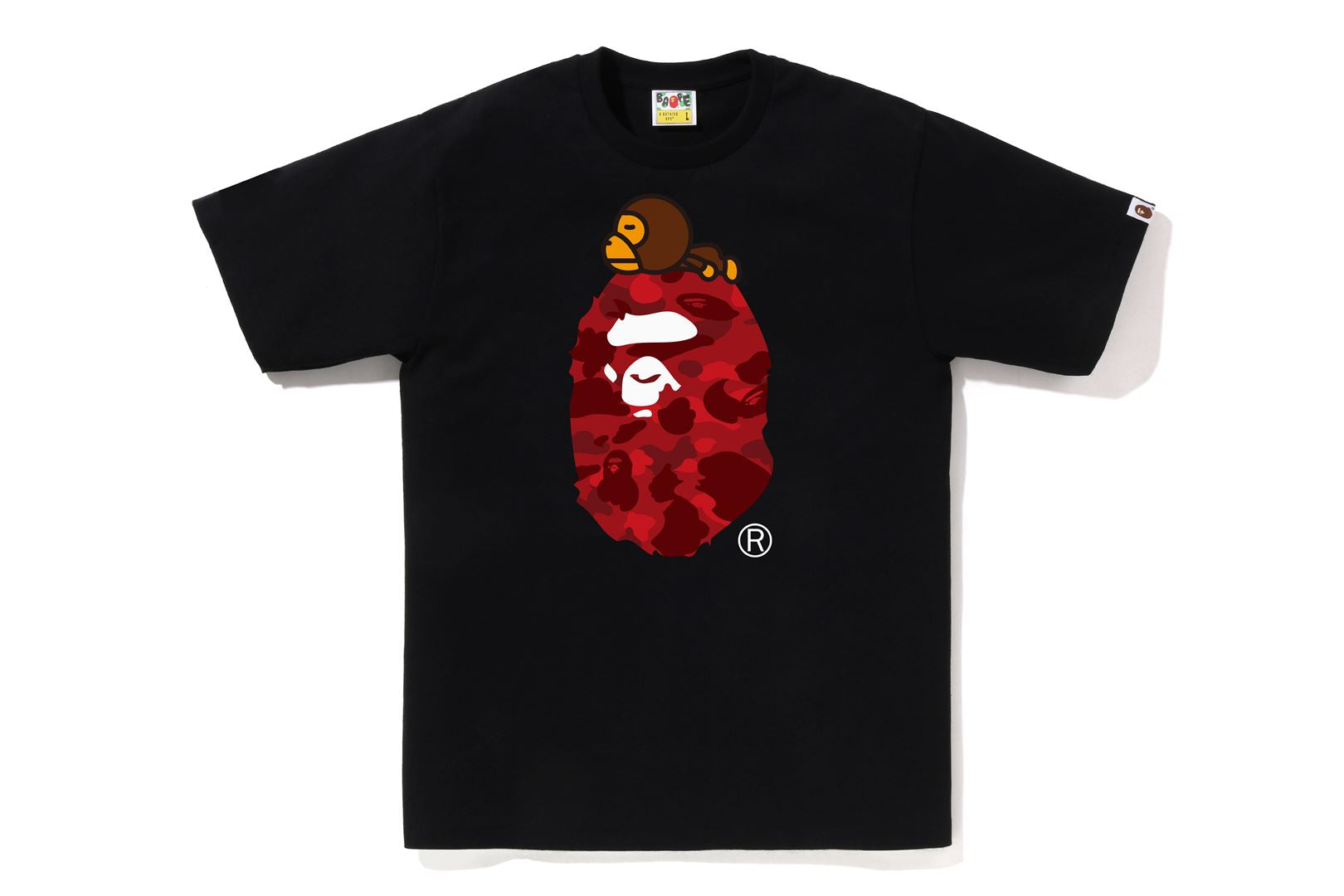 Bathing Ape Bape Baby Milo Sleeping Spellout Red Camo shops Tee Size Large