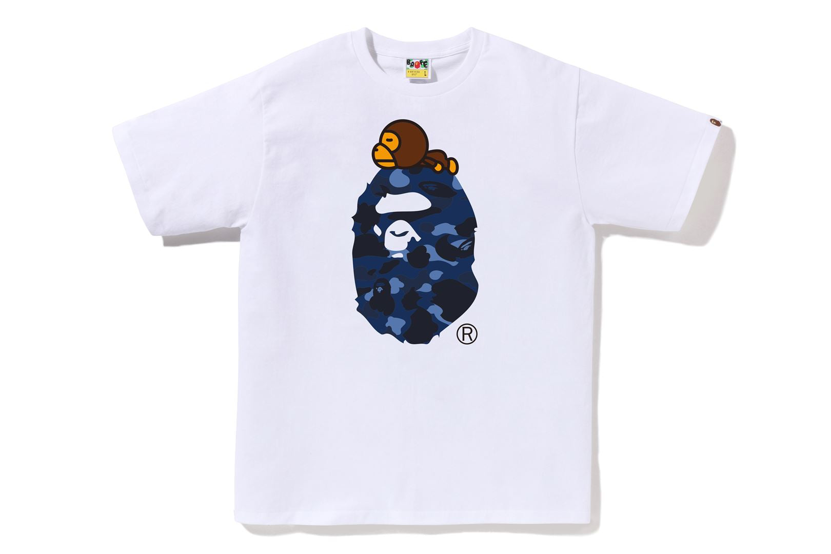 A BATHING APE® Color Camo Milo On Big Ape Tee | Bape official