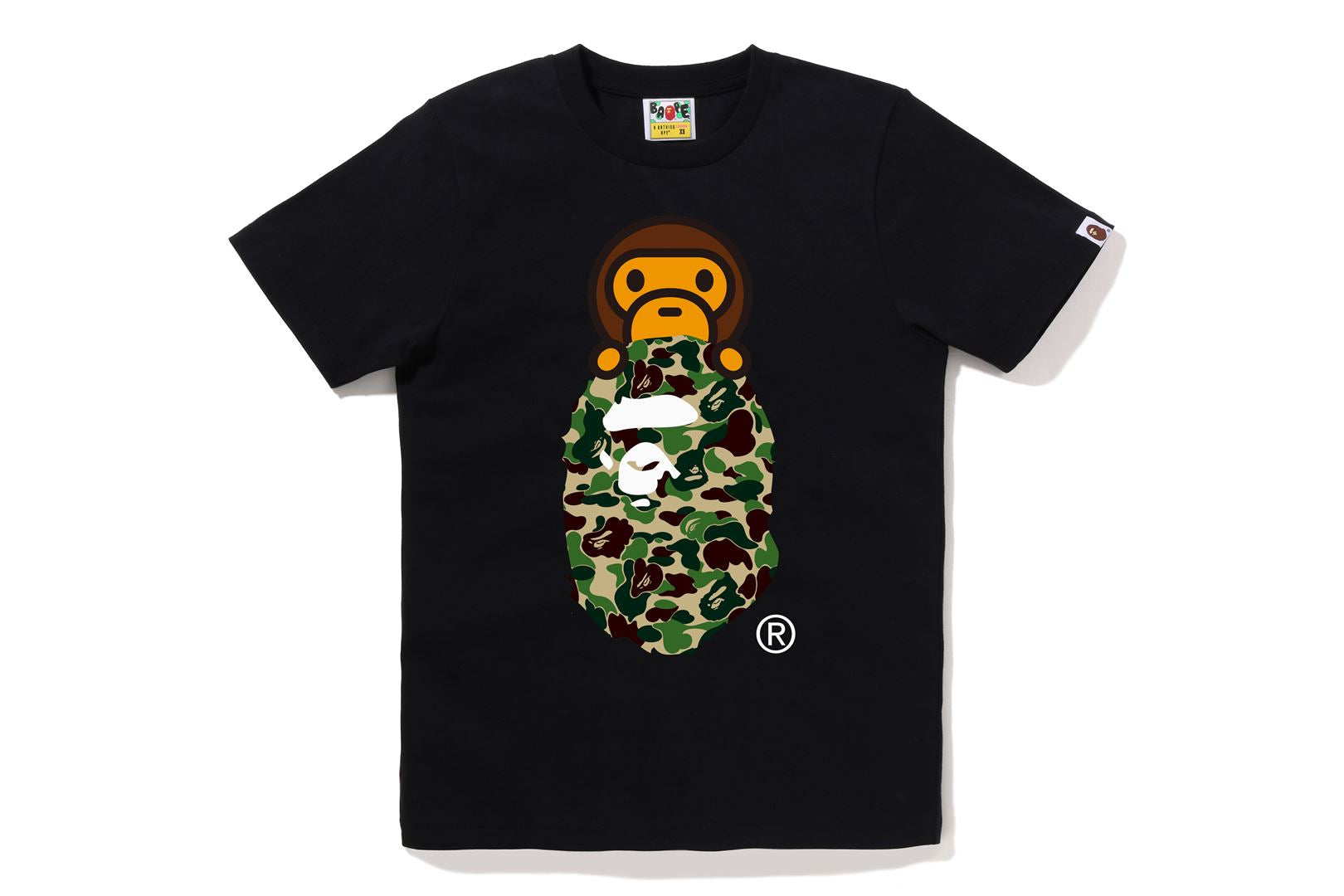 A BATHING APE® Abc Camo Milo On Ape Head Tee | Bape official