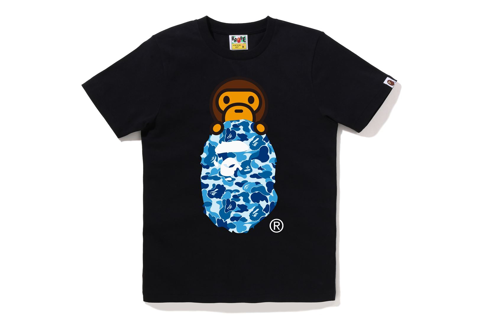 A BATHING APE® Abc Camo Milo On Ape Head Tee | Bape official