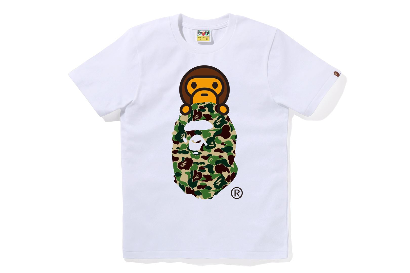 A BATHING APE® Abc Camo Milo On Ape Head Tee | Bape official