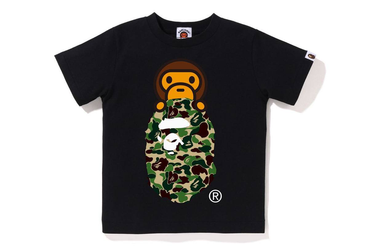 Bape A BATHING APE® Kids Abc Camo Milo on Ape Head Tee | Bape official ...