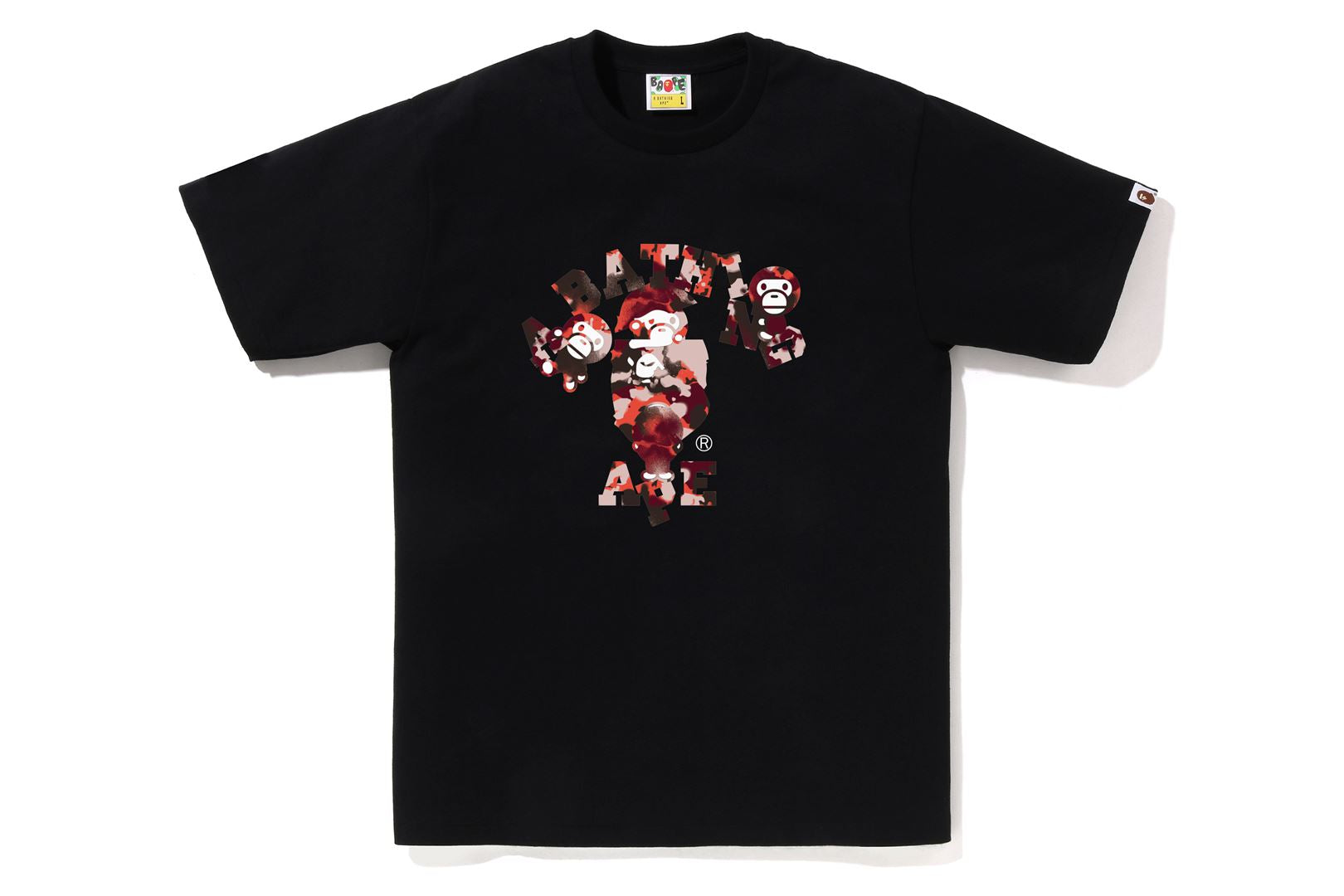 A BATHING APE® Map Camo College Milo Tee | Bape official website