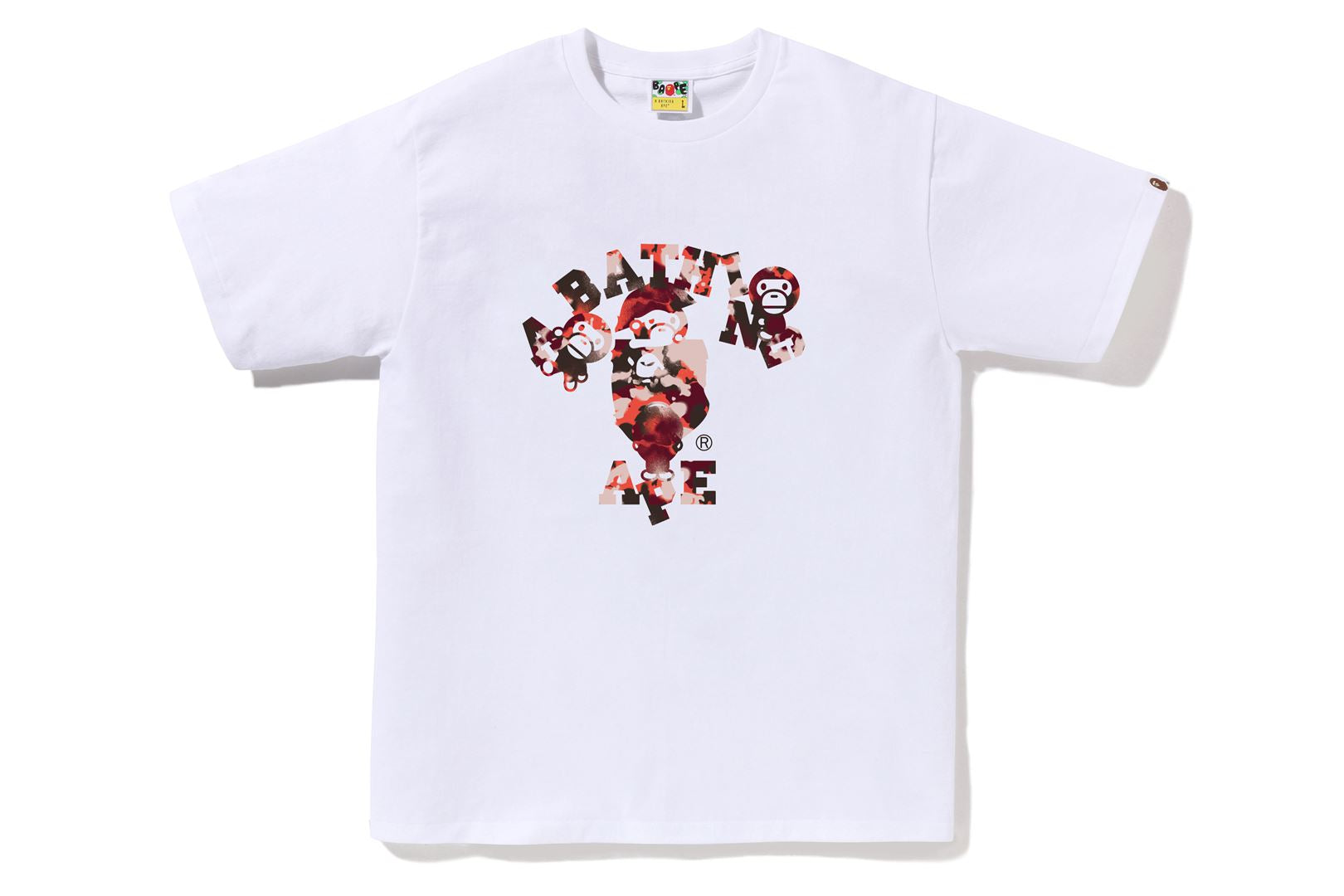 A BATHING APE® Map Camo College Milo Tee | Bape official website