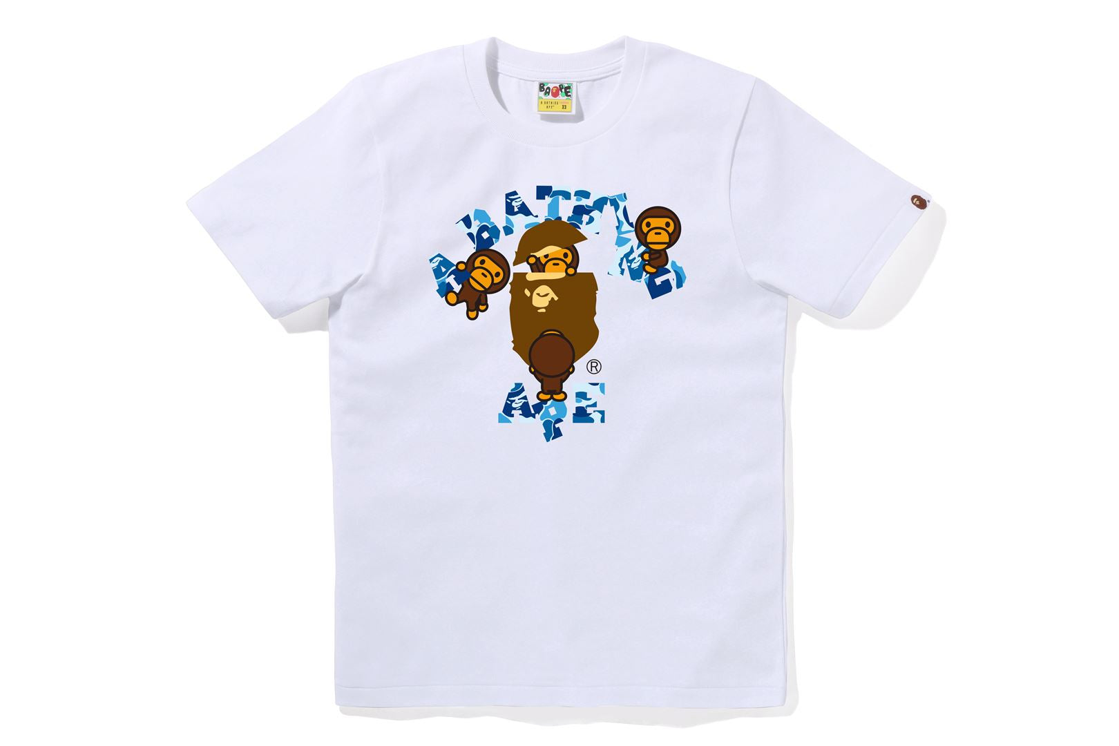 A BATHING APE® Abc Camo College Milo Tee | Bape official website