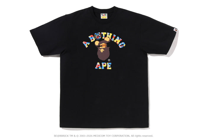 BAPE X MEDICOM TOY 30TH ANNIV. COLLEGE MILO TEE