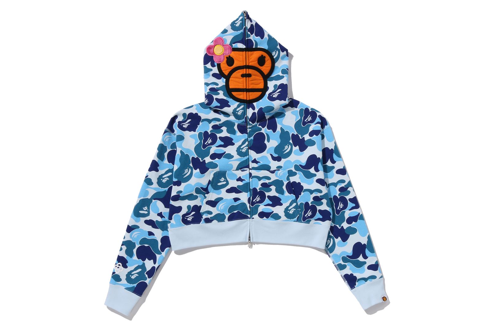 A BATHING APE® Abc Camo Baby Lisa Cropped Full Zip Hoodie | Bape