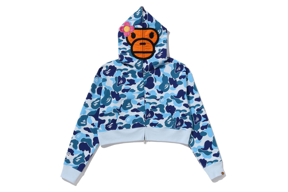ABC CAMO BABY LISA CROPPED FULL ZIP HOODIE LADIES