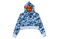 ABC CAMO BABY LISA CROPPED FULL ZIP HOODIE LADIES