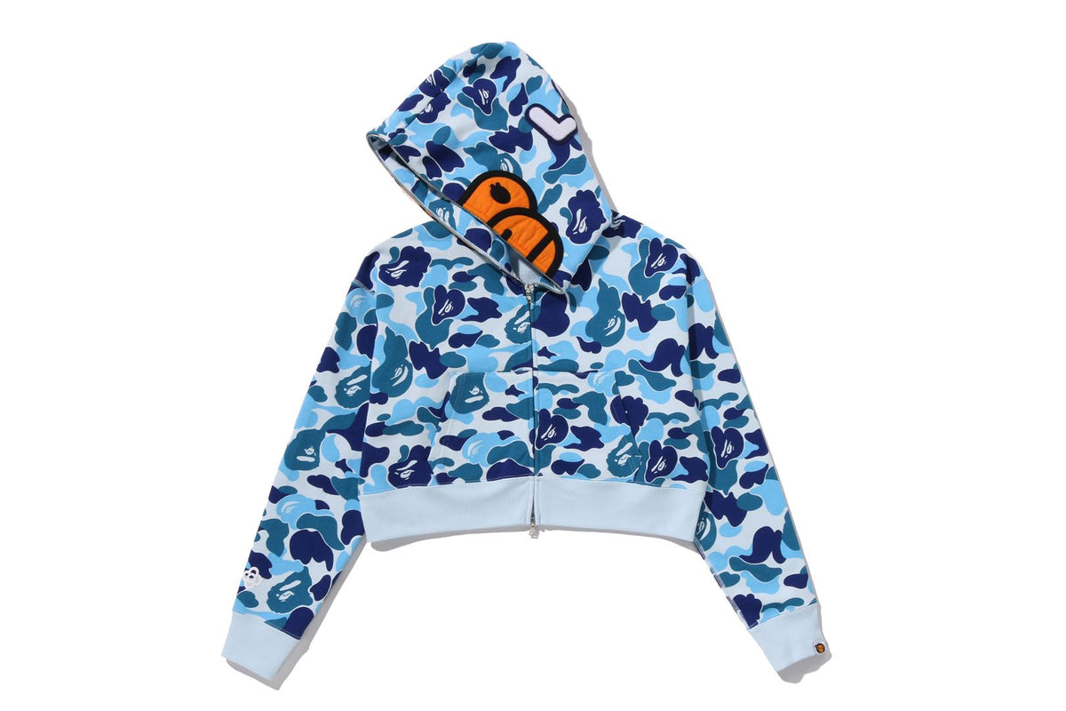 ABC CAMO BABY LISA CROPPED FULL ZIP HOODIE LADIES