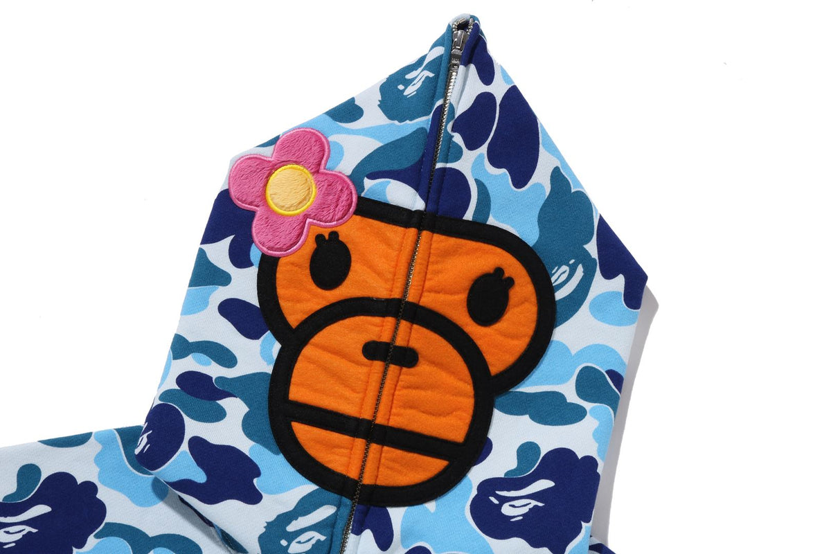 ABC CAMO BABY LISA CROPPED FULL ZIP HOODIE LADIES