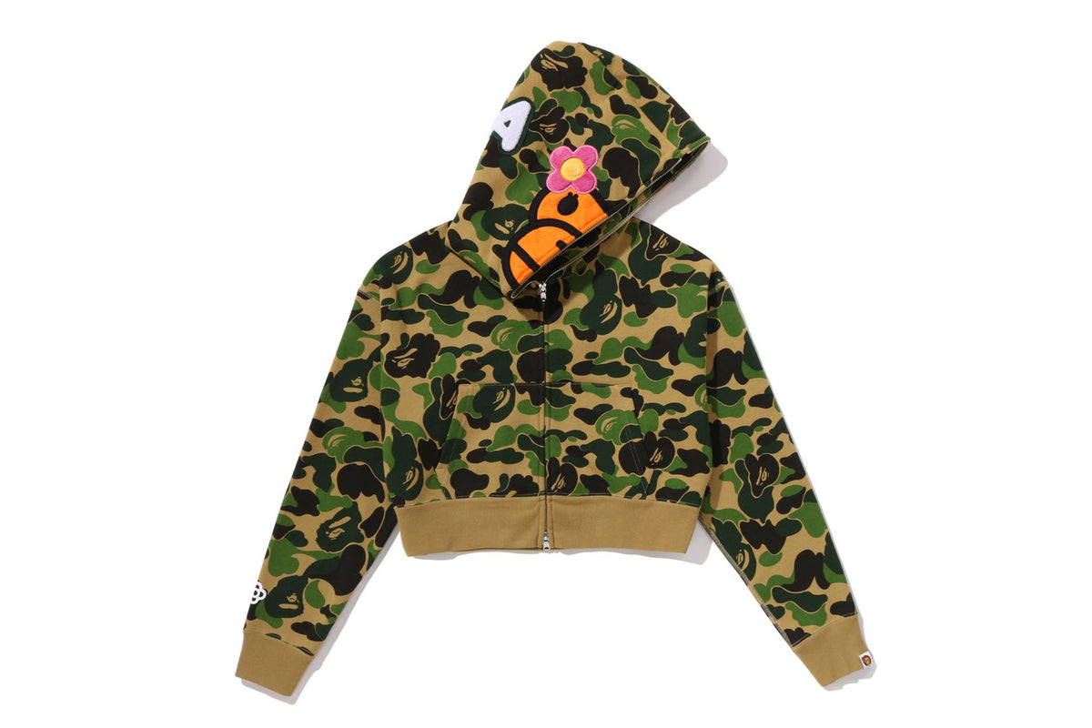 ABC CAMO BABY LISA CROPPED FULL ZIP HOODIE LADIES