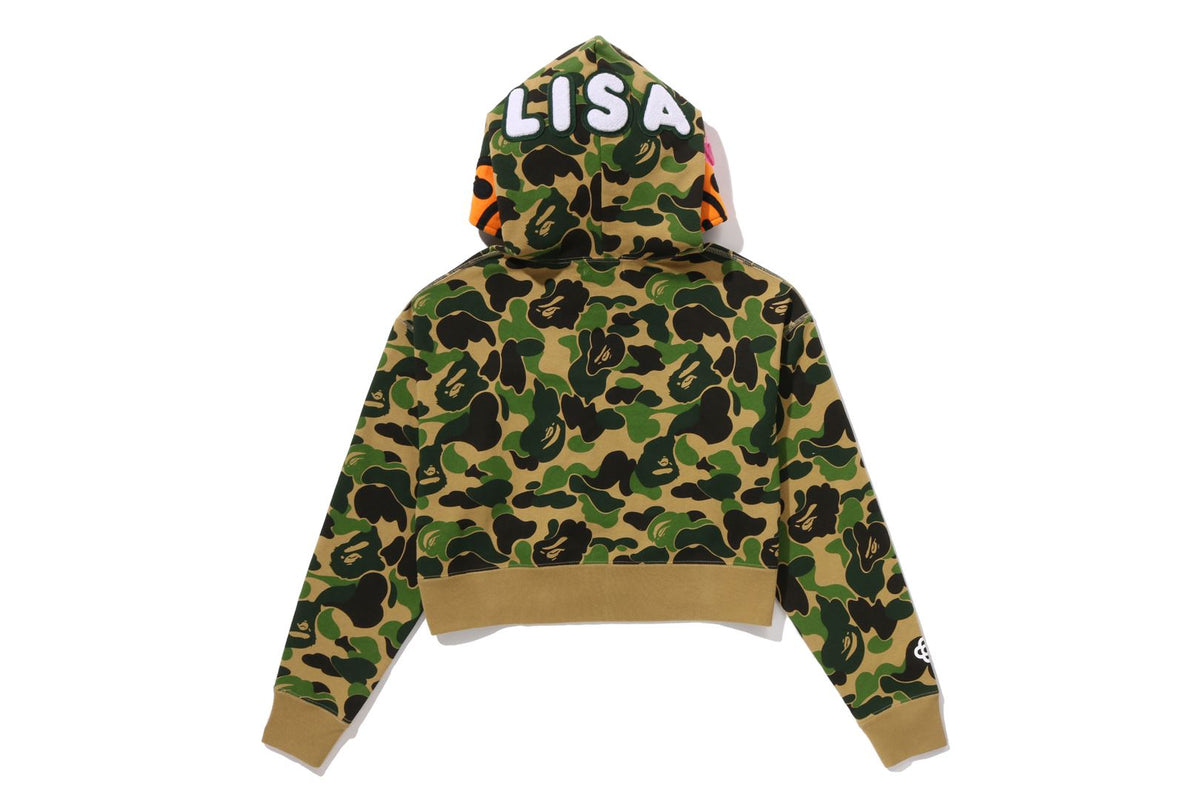 ABC CAMO BABY LISA CROPPED FULL ZIP HOODIE LADIES