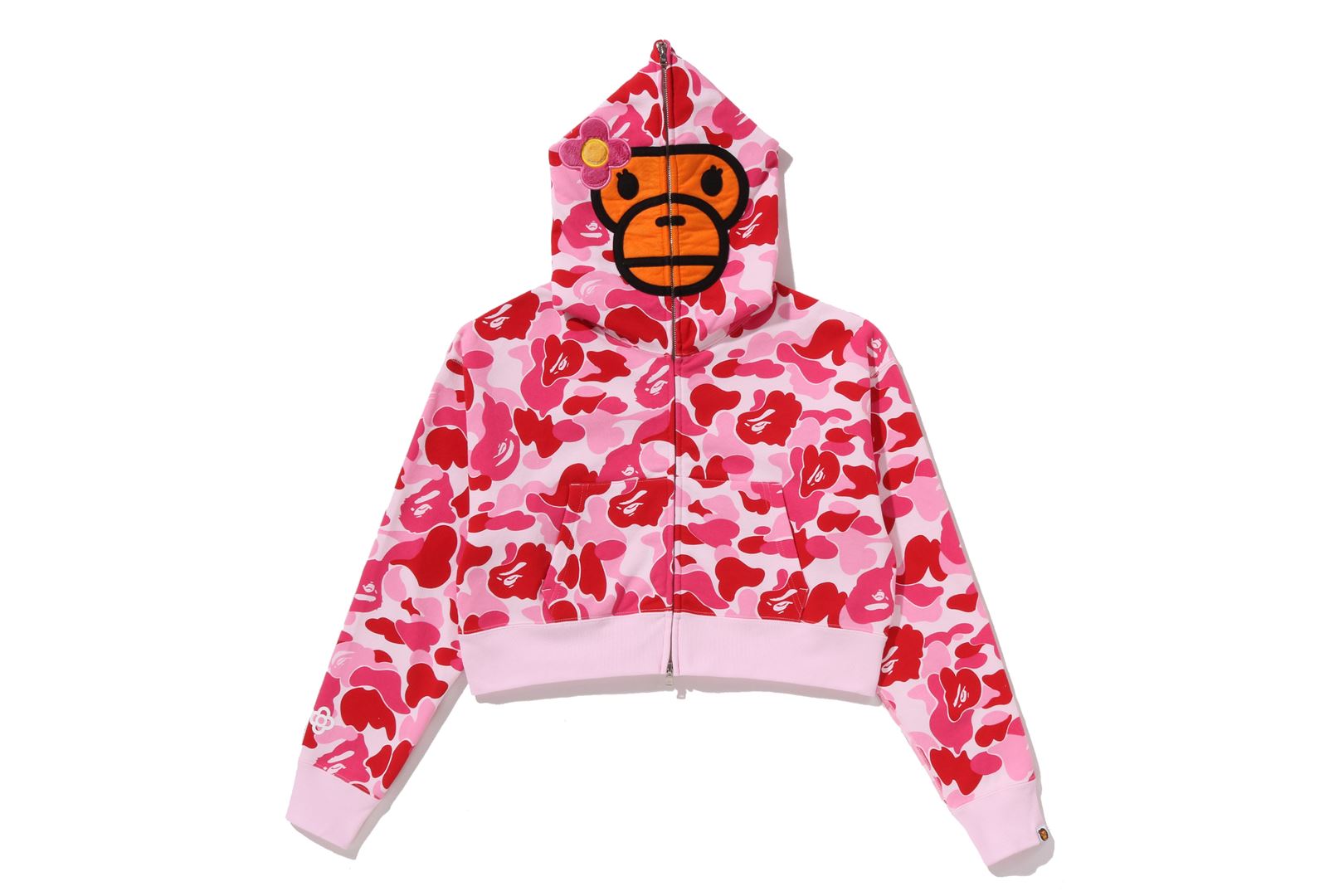 A BATHING APE® Abc Camo Baby Lisa Cropped Full Zip Hoodie | Bape