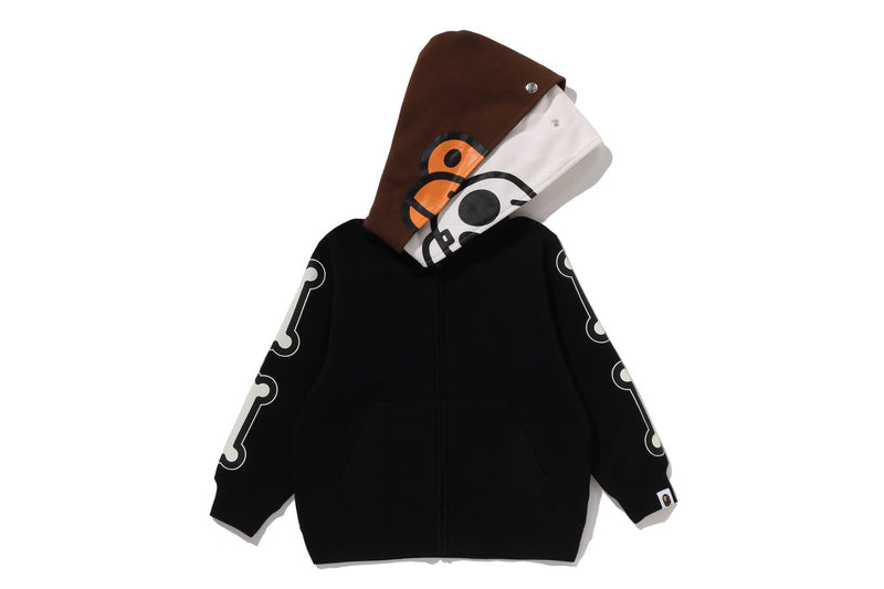 BABY MILO SKULL ZIP DOUBLE HOODIE KIDS