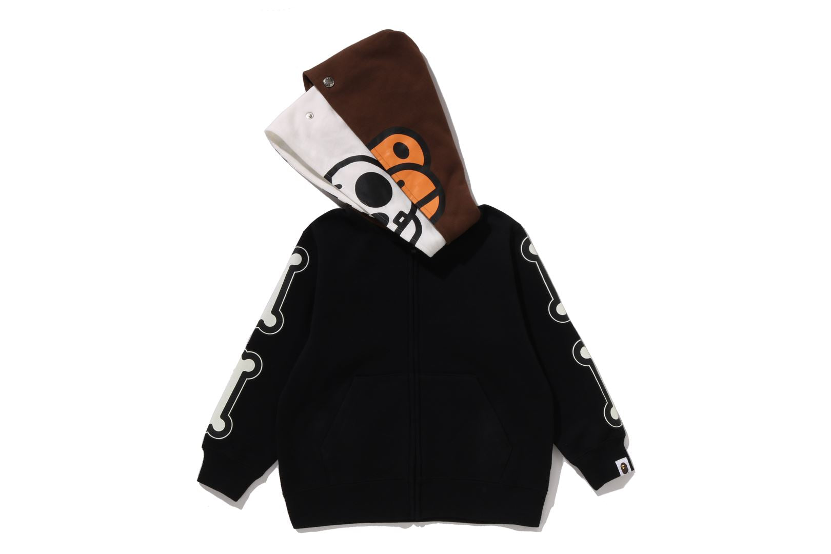 A BATHING APE® Kids Baby Milo Skull Zip Double Hoodie | Bape