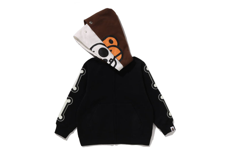 BABY MILO SKULL ZIP DOUBLE HOODIE KIDS