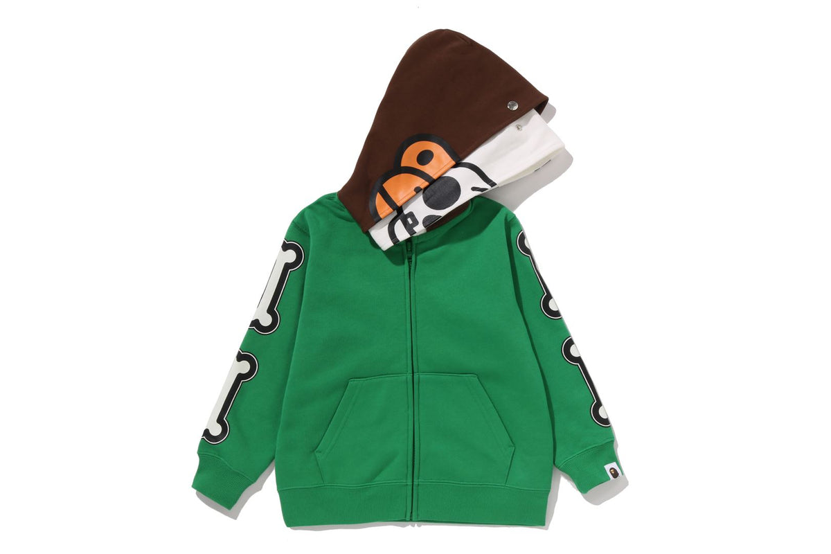 BABY MILO SKULL ZIP DOUBLE HOODIE KIDS