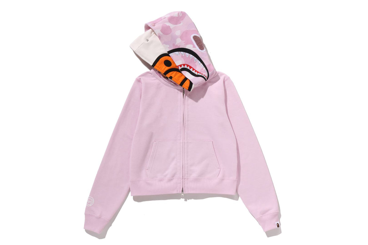 MILO SHARK CROPPED FULL ZIP DOUBLE HOODIE LADIES
