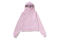 MILO SHARK CROPPED FULL ZIP DOUBLE HOODIE LADIES