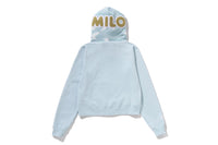 MILO SHARK CROPPED FULL ZIP DOUBLE HOODIE LADIES
