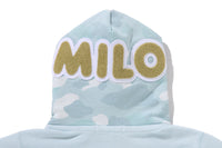MILO SHARK CROPPED FULL ZIP DOUBLE HOODIE LADIES