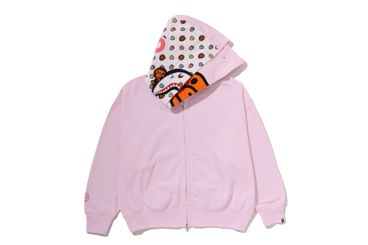 MILO SHARK OVERSIZED FULL ZIP DOUBLE HOODIE LADIES
