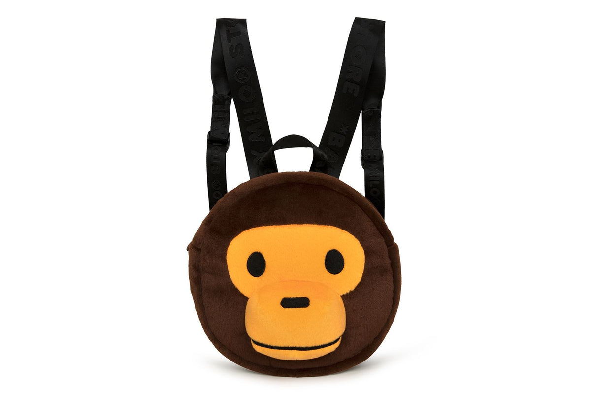 baby milo mini fur backpack FAUX MEDIUM ideal for carrying the essentials. BAPE Brown Baby Milo Faux