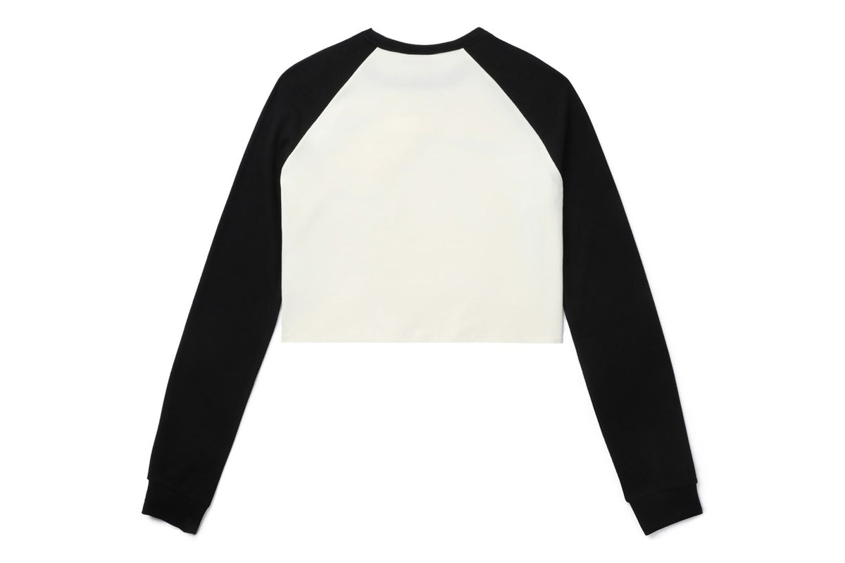 PRINTED LONG SLEEVE RAGLAN TOP