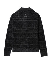 BAPE BLACK TWEED CARDIGAN