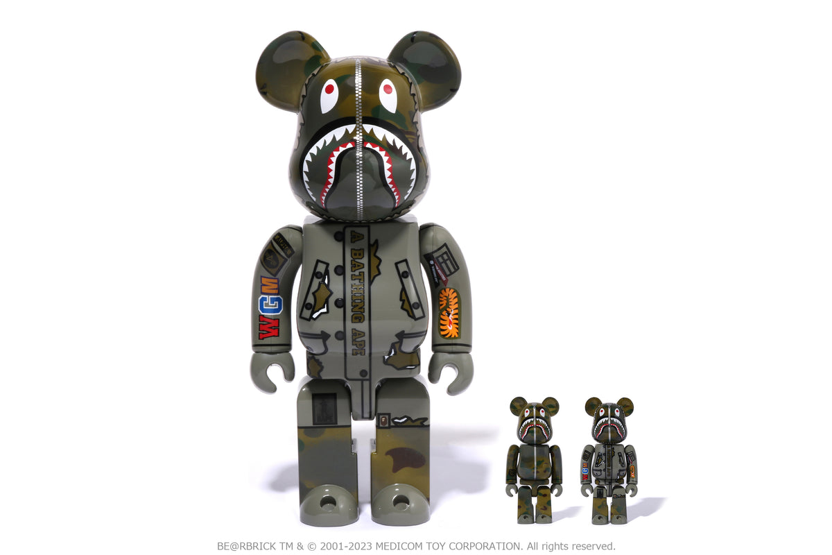 BAPE® X ALPHA N3B BE@RBRICK 100% 2PCS & 400%