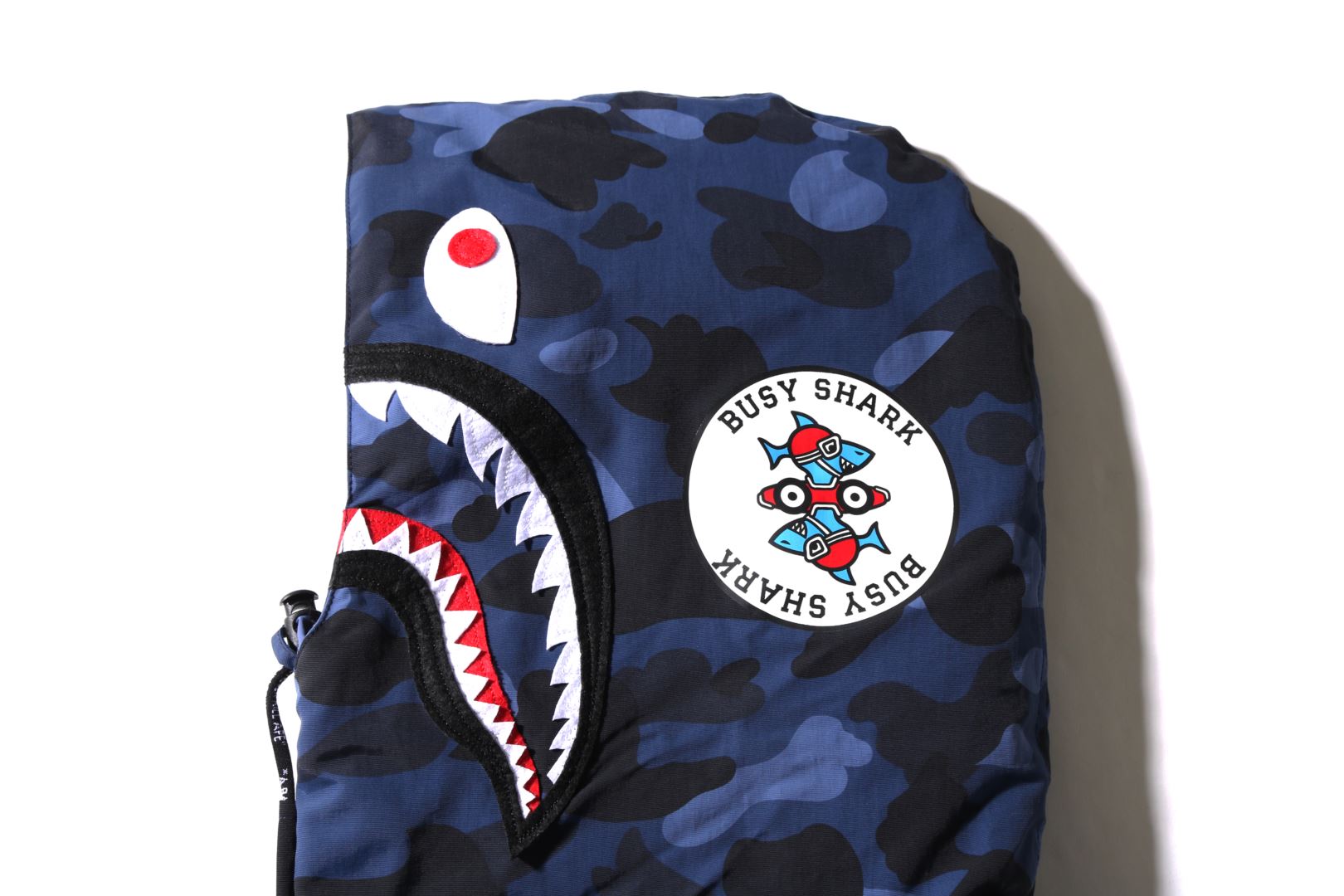 Bape color camo shark full zip hoodie on sale blue