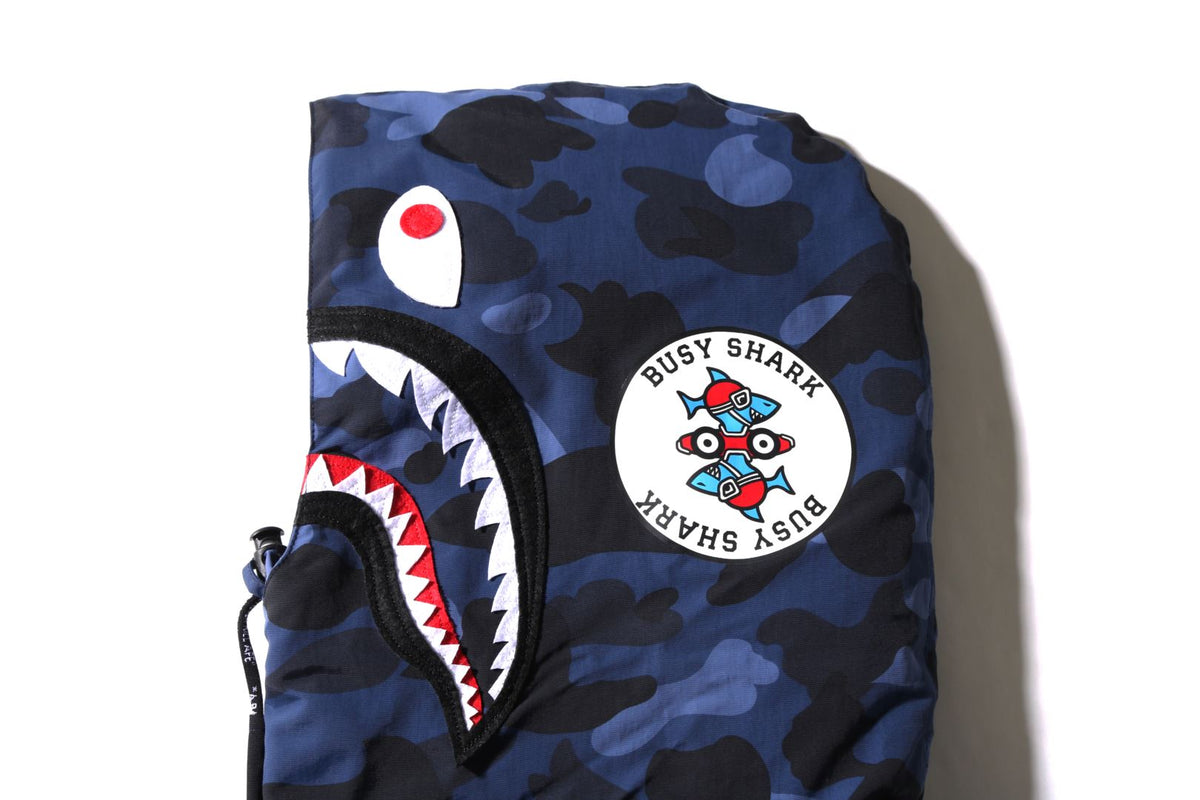 BAPE Color Camo Shark Full Zip Hoodie (FW22) - Red Navy