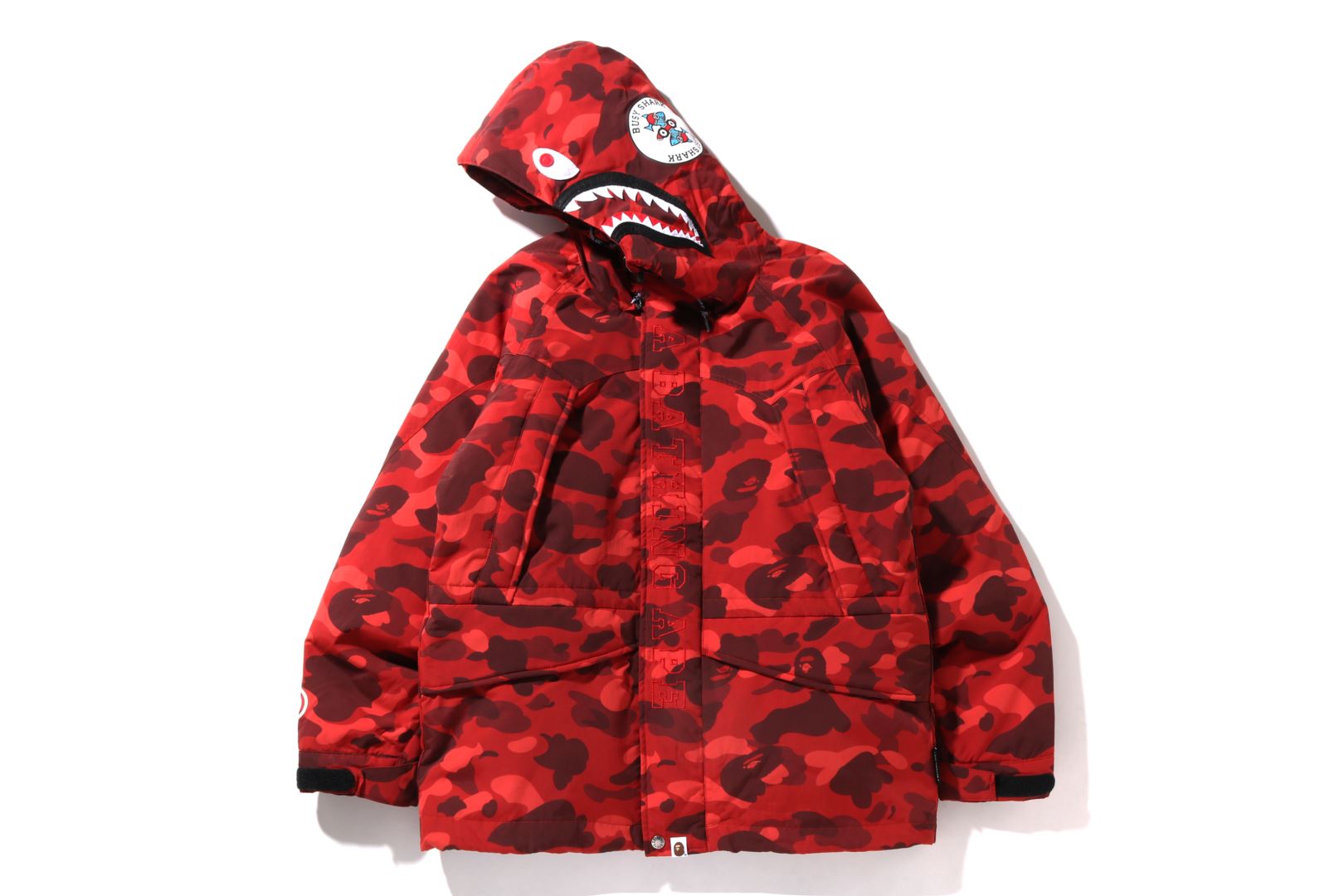 COLOR CAMO SHARK SNOWBOARD DOWN JACKET – uk.bape.com