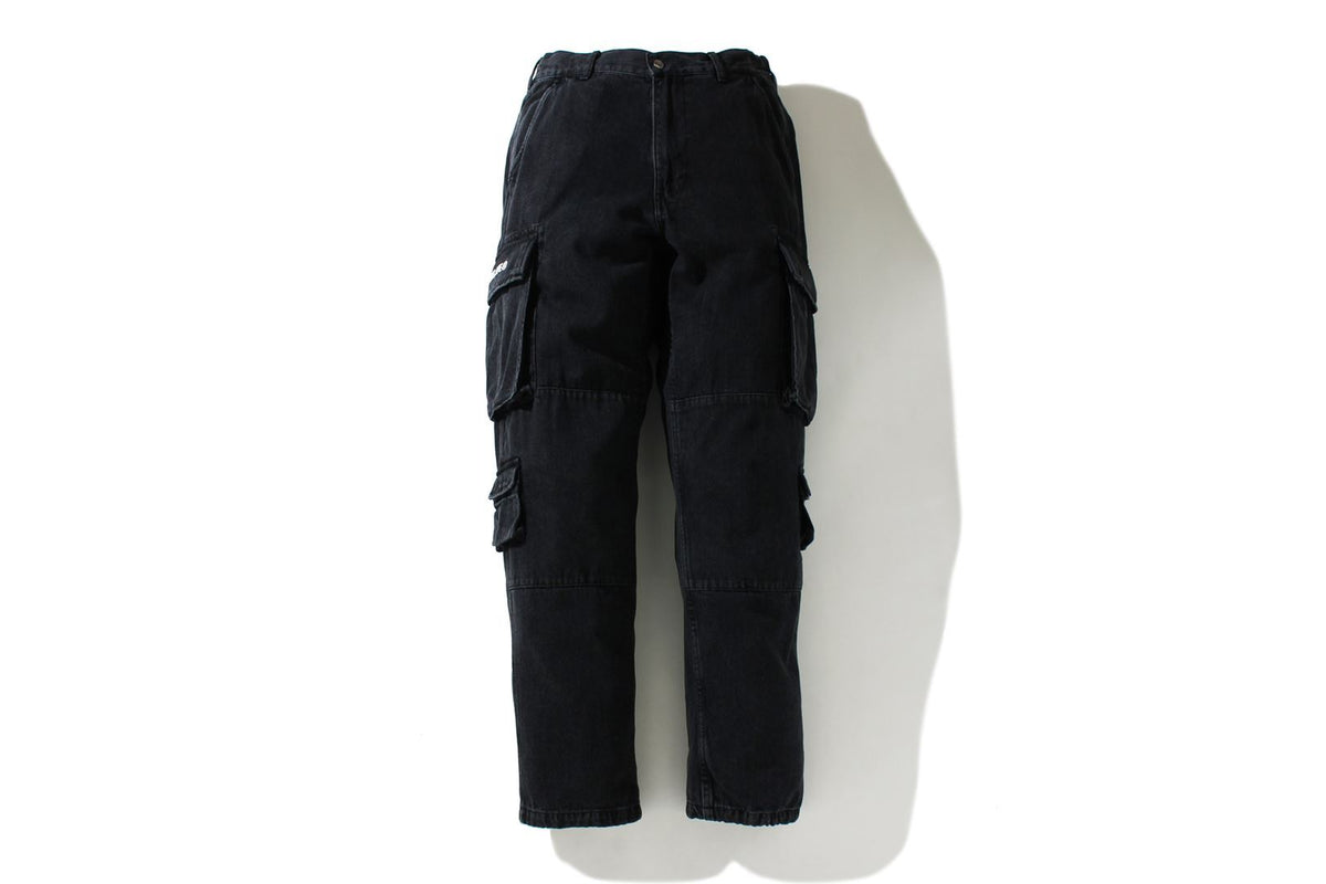 MULTI POCKET LOOSE FIT CARGO DENIM PANTS