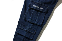 MULTI POCKET LOOSE FIT CARGO DENIM PANTS