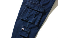 MULTI POCKET LOOSE FIT CARGO DENIM PANTS