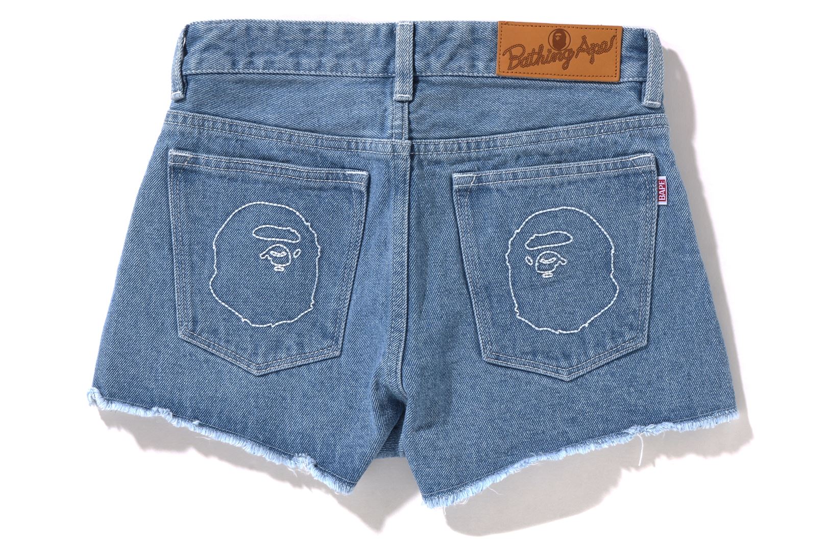 APE HEAD STITCHED DENIM SHORTS – uk.bape.com